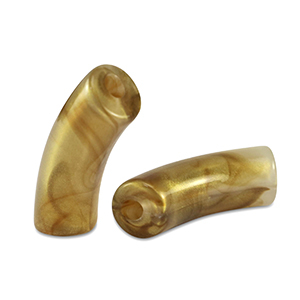 Tube Acrylperlen shiny Golden brown