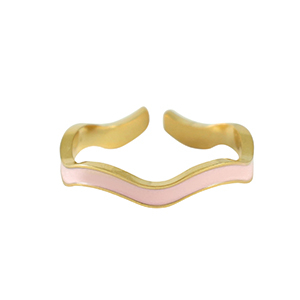 Ringe aus Stainless Steel - Rostfreiem Stahl Gold-light pink