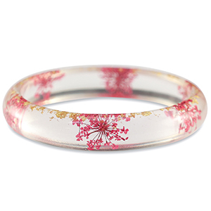 Armb&auml;nder mit getrockneter Blume Rhubarb red-gold