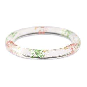 Armb&auml;nder mit getrockneter Blume Light pink green-gold
