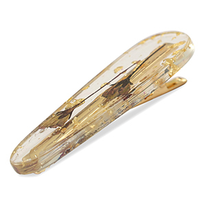 Haarschmuck hairclip mit getrockneter Blume Burgundy red-gold