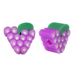 Polymer Perlen Traube Purple-green