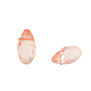 Acryl Perlen Tropfen Salmon pink transparent