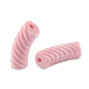 Tube Acrylperlen Twisted Light rose