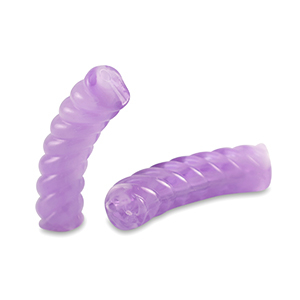 Tube Acrylperlen Twisted Transparent purple