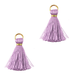 Perlen Quaste 2cm Gold-sheer lilac