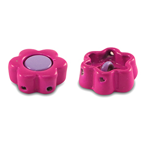 Tile beads Blume Magenta pink-paisley purple