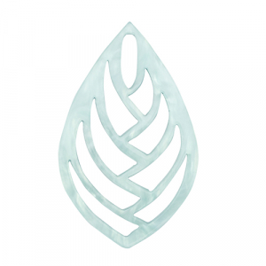 Resin Anh&auml;nger Blatt Sky blue
