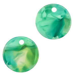 Resin Anh&auml;nger 12mm Turquoise-green