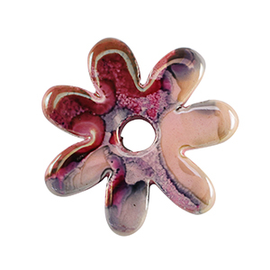 DQ Griechische Keramik Perlen Blume Rose-black