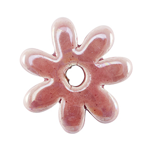 DQ Griechische Keramik Perlen Blume Magenta haze pink