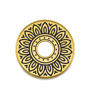 Metall Perlen DQ Donut Gold (Nickelfrei)