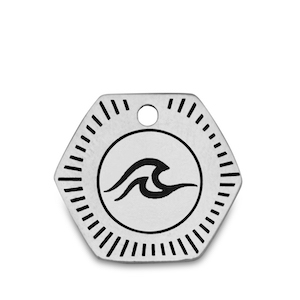 Stainless Steel - Rostfrei Stahl Anh&auml;nger Welle Silber