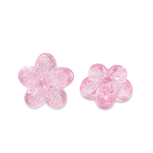 Acryl Perlen Blume Transparent azalea pink