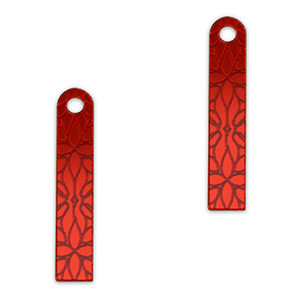 Statement-Anh&auml;nger Bar Blume Metallic red