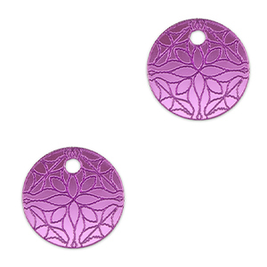 Statement-Anh&auml;nger Blume 16mm Metallic lilac purple