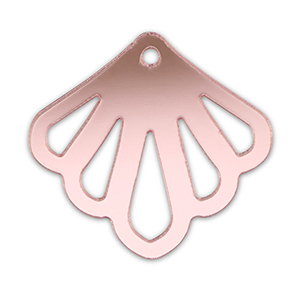 Statement-Anh&auml;nger Muschel Metallic light pink