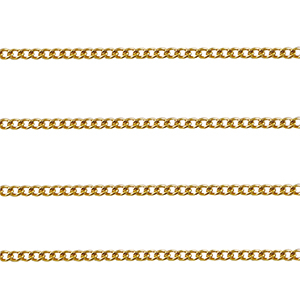 Stainless Steel - Rostfrei Stahl Schmuckzubeh&ouml;r Gliederkette Gourmet Gold