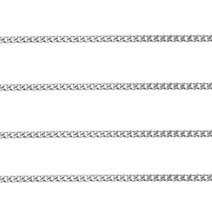 Stainless Steel - Rostfrei Stahl Schmuckzubeh&ouml;r Gliederkette Gourmet Silver
