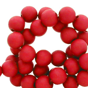 8 mm Acrylperlen Fiery red