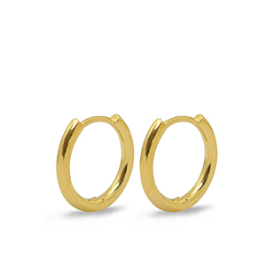 Metall Zubeh&ouml;r DQ Ohrringe Creolen 16mm Gold (Nickelfrei)