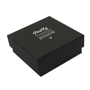 Schmuck-(Geschenk)-Box "Pretty things inside"&nbsp; Black