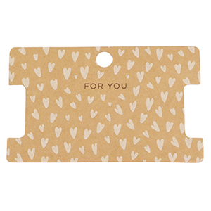 Schmuck Karten "for you" Hearts Brown