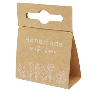 Schmuck Karten "handmade with love" Flowers Brown