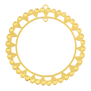 Stainless Steel - Rostfrei Stahl Anh&auml;nger Bohemian 48mm Gold