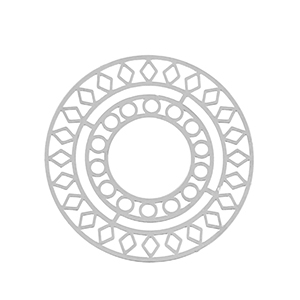 Stainless Steel - Rostfrei Stahl Anh&auml;nger Bohemian 30mm Silver