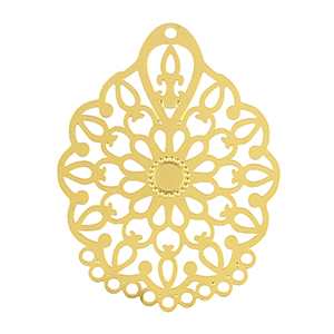 Stainless Steel - Rostfrei Stahl Anh&auml;nger Bohemian Gold