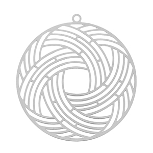 Stainless Steel - Rostfrei Stahl Anh&auml;nger Bohemian 45mm Silver