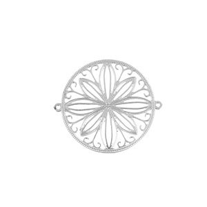 Stainless Steel - Rostfrei Stahl Anh&auml;nger Bohemian Zwischenst&uuml;ck 20mm Silver