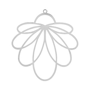 Stainless Steel - Rostfrei Stahl Anh&auml;nger Bohemian Blume Silver