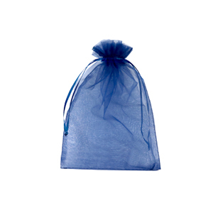 Schmuckbeutel Organza 7x9cm Navy blue
