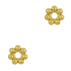 Stainless Steel - Rostfrei Stahl Perlen Spacer Bali Ringe 5mm Gold