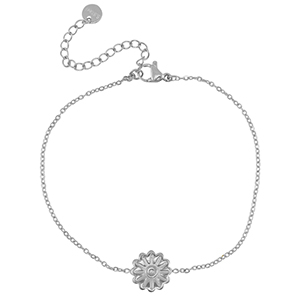 Armb&auml;nder aus Stainless Steel - Rostfreiem Stahl Blume Silver