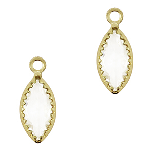Anh&auml;nger Kristallglas Oval Crystal-gold