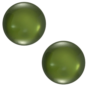 12 mm classic Cabochon Polaris Elements Lucido Moss green