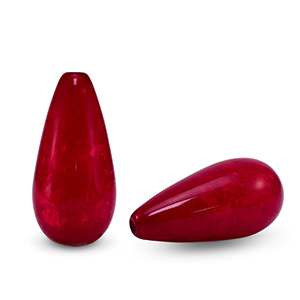 Polaris Elements Perlen tropfenform Polmo Crimson red