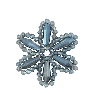 Top Facett Perlen Anh&auml;nger Blume Montana blue-pearl shine coating