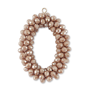 Top Facett Anh&auml;nger Oval Mauve purple