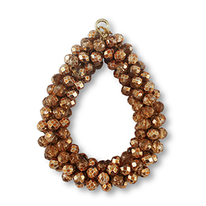 Top Facett Anh&auml;nger Tropfen Copper brown