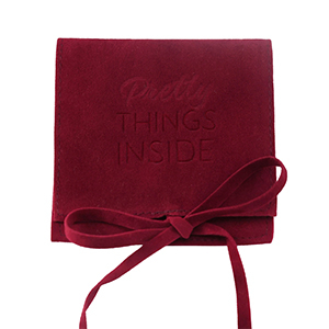 Schmuckbeutel "Pretty things inside" Burgundy red