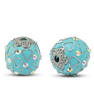 Bohemian-Perlen Turquoise-silver