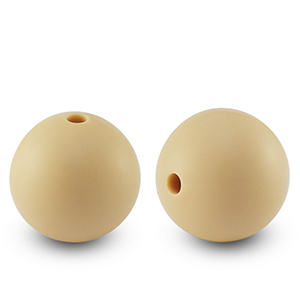 Silikonperlen 15mm runden Sand brown