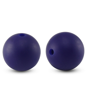 Silikonperlen 15mm runden Dark blue