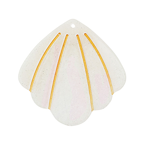 Resin Anh&auml;nger Muschel Off white