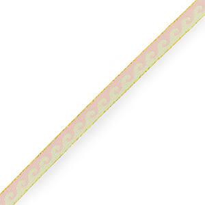 Schmuckband mit Text Wellen Pastel green-Pastel pink