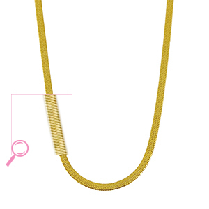 Ketten aus Stainless Steel - Rostfreiem Stahl Schlangenkette Gold